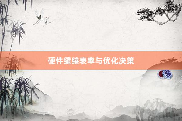 硬件缱绻表率与优化决策